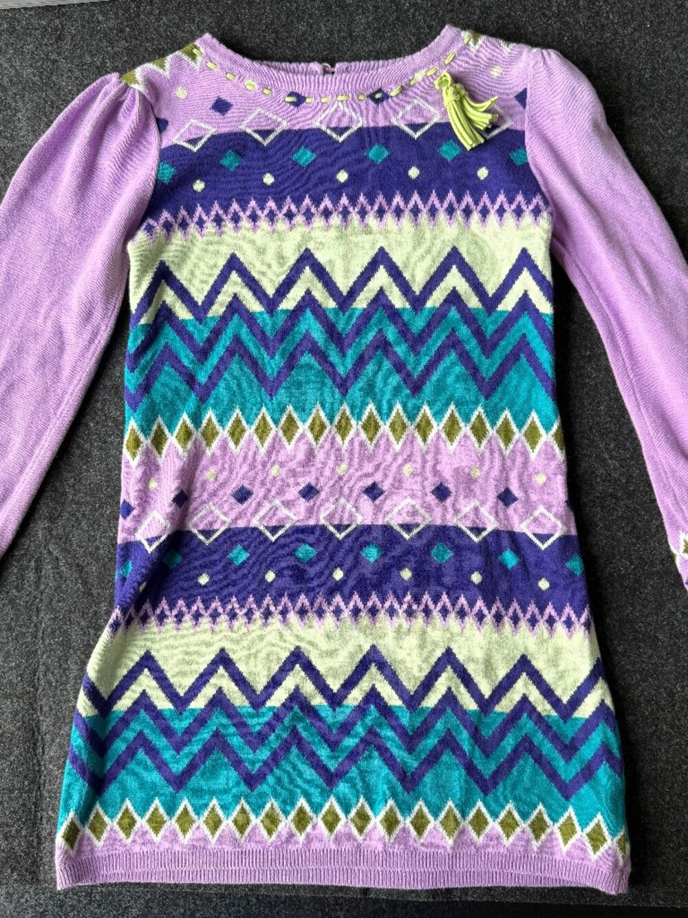 Hartstrings Girls 6X Colorful Sweater Dress